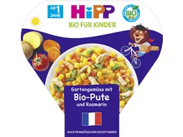 HiPP Bio fuer Kinder Kinder Gartenmuese mit Bio Pute und Rosmarin