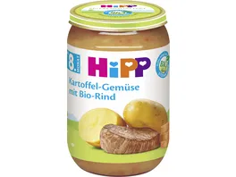 HiPP Bio Menues ab 8 Monat Kartoffel Gemuese mit Bio Rind