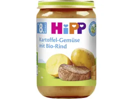 HiPP Bio Menues ab 8 Monat Kartoffel Gemuese mit Bio Rind