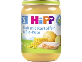 HiPP Bio Menues Mais mit Kartoffeln und Bio Pute