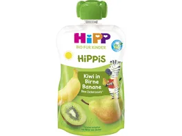 HiPP HiPPiS im Quetschbeutel 100g Kiwi in Birne Banane ohne Zuckerzusatz
