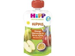HiPP HiPPiS im Quetschbeutel 100g Mango Maracuja in Birne Apfel ohne Zuckerzusatz