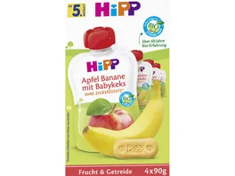 Hipp Quetschbeutel Apfel Banane mit Babykeks