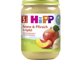 HiPP Bio Fruechte Banane und Pfirsich in Apfel