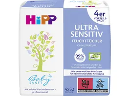 HiPP Babysanft Feuchttuecher Ultra Sensitiv ohne Parfum
