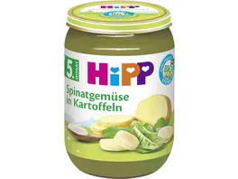 HiPP Bio Spinatgemuese in Kartoffeln