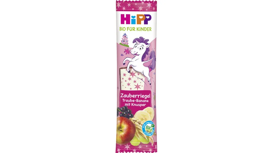 HiPP Bio für Kinder: Zauber Riegel 30g  Traube-Banane mit Knusper