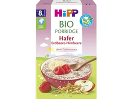 HiPP Bio Porridge 250g Hafer Erdbeere Himbeere ohne Zuckerzusatz