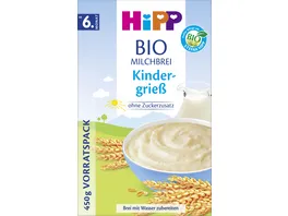 HiPP Bio Milchbrei Kindergriess ohne Zuckerzusatz