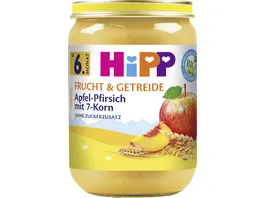 HiPP Bio Frucht und Getreide Apfel Pfirsich mit 7 Korn