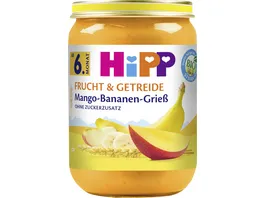 HiPP Bio Frucht und Getreide Mango Bananen Griess