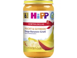 HiPP Bio Frucht und Getreide Mango Bananen Griess