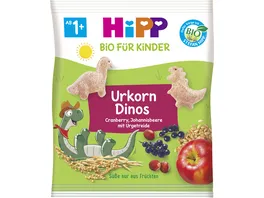 HiPP Bio fuer Kinder Knabberprodukte Urkorn Dinos