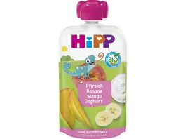 HiPP HiPPis im Quetschbeutel Pfirsich Banane Mango mit Joghurt