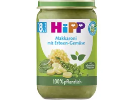 HiPP 100 pflanzlich Makkaroni mit Erbsen Gemuese