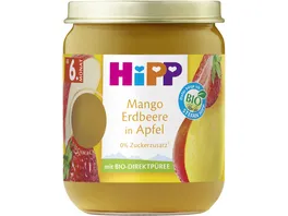 HiPP Premium Fruechte Mango Erdbeere in Apfel