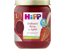 HiPP Bio Fruechte Erdbeere Birne in Apfel