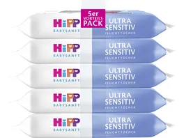 HIPP Babysanft Ultra Sensitiv Feuchttuecher 5er Vorteilspack