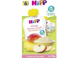 Hipp Bio Mango Banane Griess Quetschbeutel