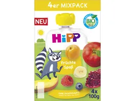 Hipp Fruechte Spass ohne Zuckerzusaetze 4er Mixpack