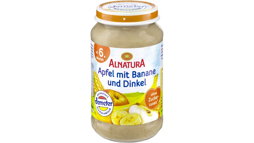 Alnatura Bio Apfel Banane mit Dinkel Babygläschen ab 6 Mon online