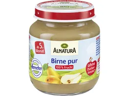 Alnatura Bio Birne pur Babyglaeschen nach 4 Mon