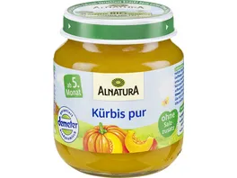 Alnatura Bio Kuerbis pur Babyglaeschen nach 4 Mon