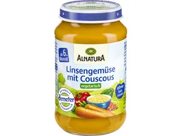 Alnatura Bio Linsengemuese mit Couscous Babyglaeschen ab 6 Mon