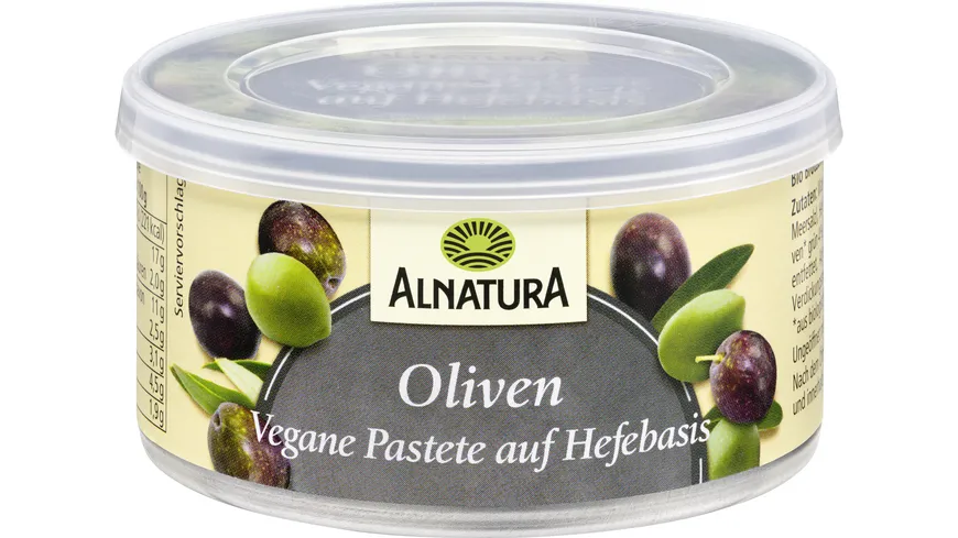 Alnatura Bio Vegane Pastete auf Hefe-Basis Olive