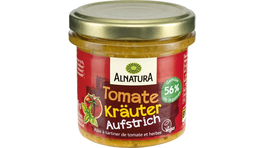 Alnatura Bio Brotaufstrich Gartengemüse: Tomate-Kräuter