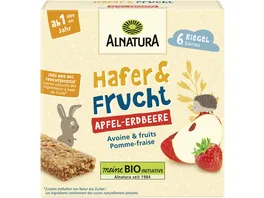 Alnatura Bio Hafer Frucht Apfel Erdbeere Fruchtriegel