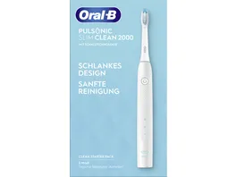 Oral B Elektrische Zahnbuerste Pulsonic Slim Clean 2000 White