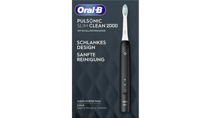 Oral-B Elektrische Zahnbürste Pulsonic Slim Clean 2000 Schwarz 1ST online  bestellen | MÜLLER