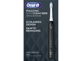 Oral B Elektrische Zahnbuerste Pulsonic Slim Clean 2000 Schwarz 1ST