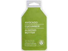 Yeauty Tuchmaske Avocado Cucumber Almond butter