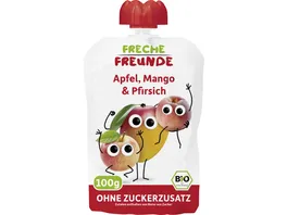 Freche Freunde Bio Quetschie 100 Apfel Mango Pfirsich