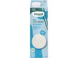 Alnavit Bio Laktosefreie Alpenmilch haltbar 1 5 Fett glutenfrei