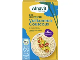 Alnavit Bio Vollkornreis Couscous glutenfrei