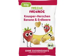 Freche Freunde Bio Knusper Herzchen Banane Erdbeere