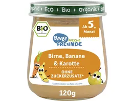 Freche Freunde Bio Glaeschen Birne Banane Karotte