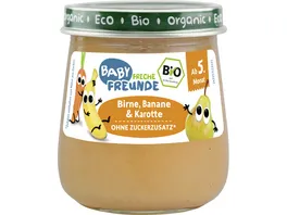 Freche Freunde Bio Glaeschen Birne Banane Karotte