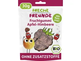 Freche Freunde Bio Fruchtgummi Apfel Himbeere mit Reispops