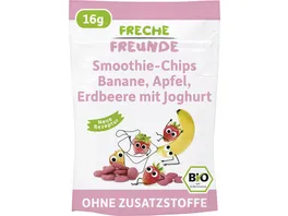 Freche Freunde Bio Smoothie Chips Banane Apfel Erdbeere mit Joghurt