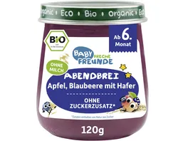 Freche Freunde Bio Glaeschen Abendbrei Apfel Blaubeere mit Hafer