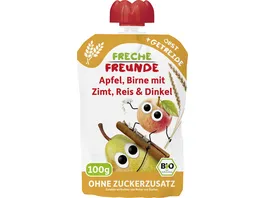 Freche Freunde Quetschie Apfel Birne mit Zimt Reis Dinkel