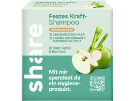 share Festes Kraft Shampoo Gruener Apfel Bambus