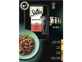 SHEBA Selection in Sauce Herzhafte Komposition Portionsbeutel 12x85g