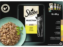 SHEBA Selection in Sauce Gefluegel Variation Portionsbeutel 12x85g