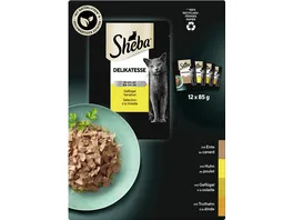 SHEBA Delikatesse in Gelee Gefluegel Variation Portionsbeutel 12x85g