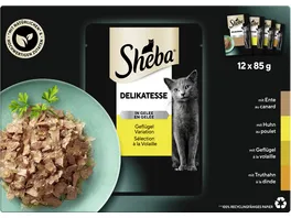 SHEBA Delikatesse in Gelee Gefluegel Variation Portionsbeutel 12x85g